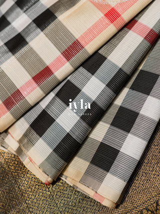 The Classic Burberry Checkered Kanjeevaram