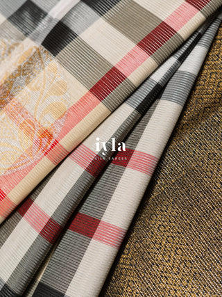 The Classic Burberry Checkered Kanjeevaram