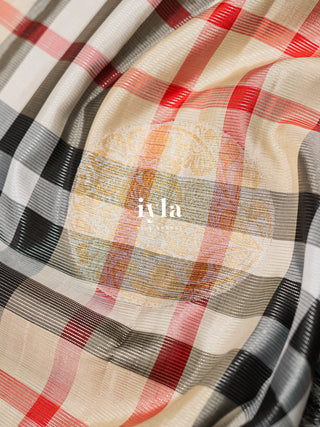 The Classic Burberry Checkered Kanjeevaram