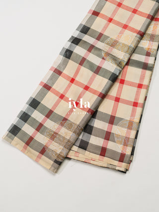 The Classic Burberry Checkered Kanjeevaram