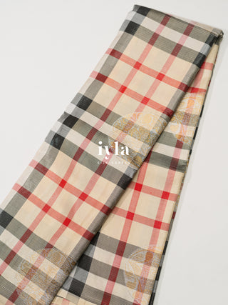 The Classic Burberry Checkered Kanjeevaram