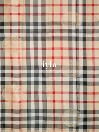 The Classic Burberry Checkered Kanjeevaram
