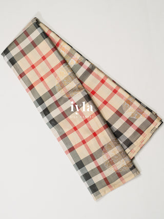 The Classic Burberry Checkered Kanjeevaram