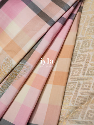 The Burberry Checkered Butterfly Weave Kanjeevaram