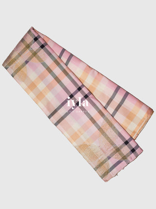 The Burberry Checkered Butterfly Weave Kanjeevaram