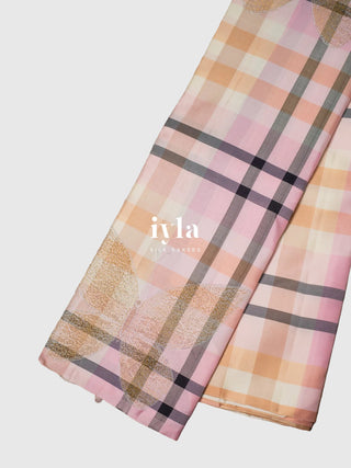 The Burberry Checkered Butterfly Weave Kanjeevaram
