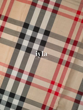 The Burberry Checkered Kanjeevaram in Pure Gold