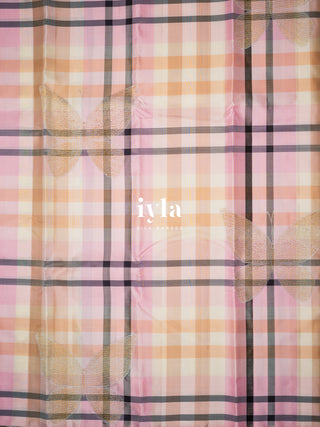 The Burberry Checkered Butterfly Weave Kanjeevaram