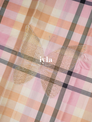 The Burberry Checkered Butterfly Weave Kanjeevaram