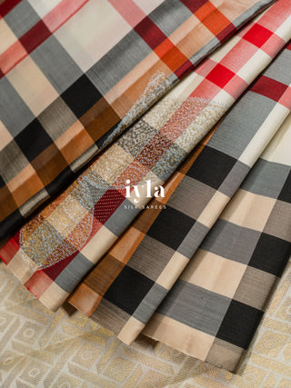 The Classic Burberry Checkered Kanjeevaram