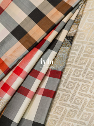 The Classic Burberry Checkered Kanjeevaram