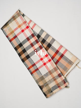 The Classic Burberry Checkered Kanjeevaram
