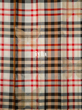 The Classic Burberry Checkered Kanjeevaram