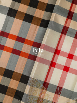 The Classic Burberry Checkered Kanjeevaram