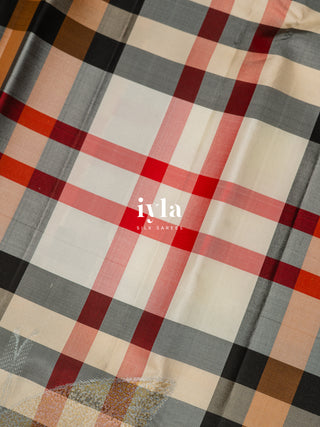 The Classic Burberry Checkered Kanjeevaram