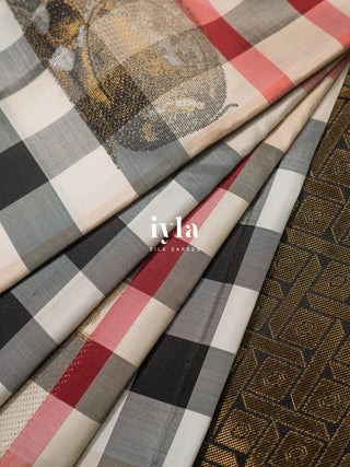 The Burberry Checks Deer Kanjeevaram