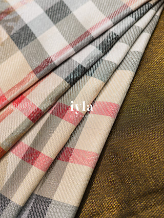 The Classic Burberry Checkered Kanjeevaram