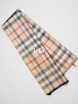 The Classic Burberry Checkered Kanjeevaram