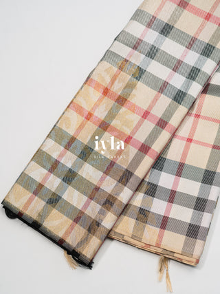 The Classic Burberry Checkered Kanjeevaram