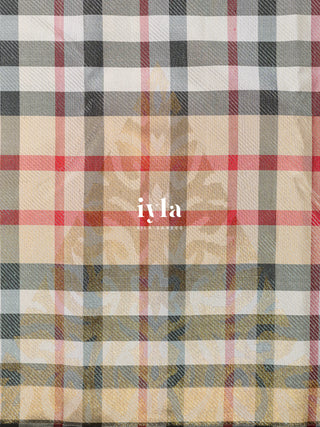The Classic Burberry Checkered Kanjeevaram