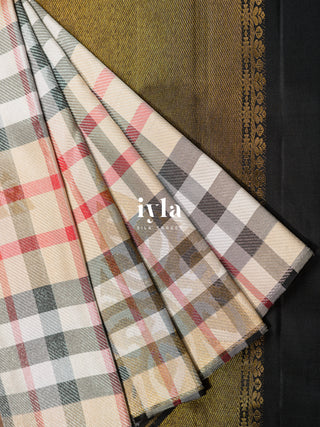 The Classic Burberry Checkered Kanjeevaram