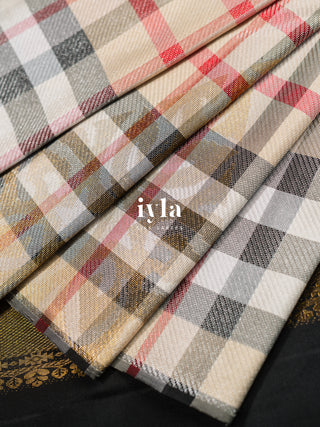The Classic Burberry Checkered Kanjeevaram