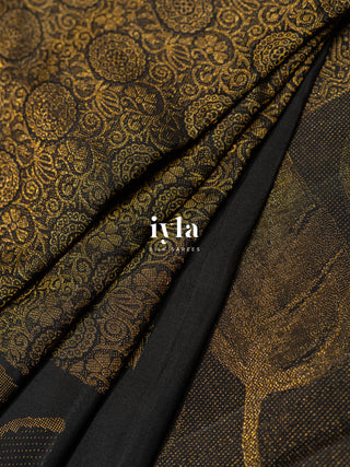 The Black Butterfly in Blooms Kanjeevaram