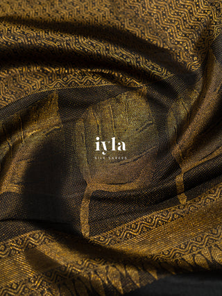 The Black Butterfly in Blooms Kanjeevaram