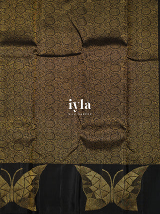 The Black Butterfly in Blooms Kanjeevaram