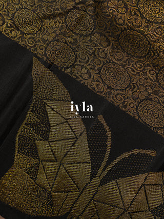 The Black Butterfly in Blooms Kanjeevaram