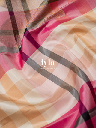 The Burberry Checkered Butterfly Weave Kanjeevaram