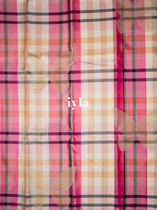 The Burberry Checkered Butterfly Weave Kanjeevaram