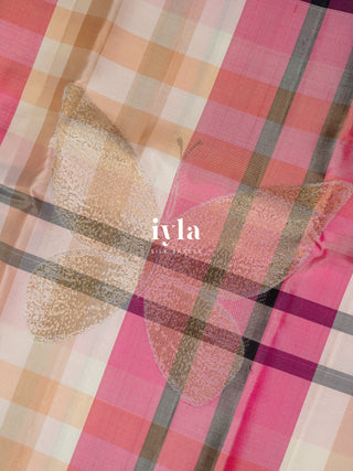 The Burberry Checkered Butterfly Weave Kanjeevaram