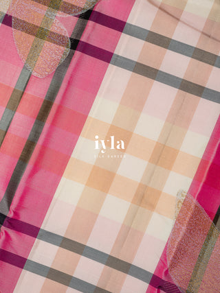 The Burberry Checkered Butterfly Weave Kanjeevaram