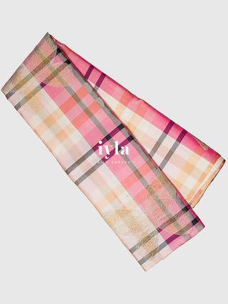 The Burberry Checkered Butterfly Weave Kanjeevaram