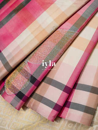 The Burberry Checkered Butterfly Weave Kanjeevaram