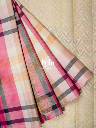 The Burberry Checkered Butterfly Weave Kanjeevaram