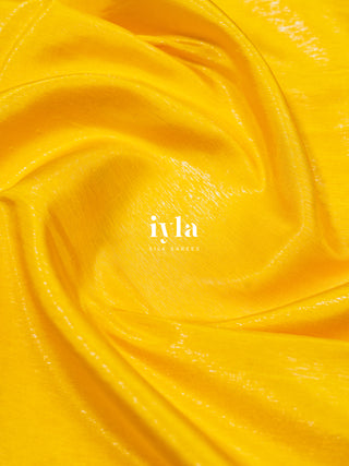 The Butterfly Weave Kanjeevaram in Tuscany Yellow