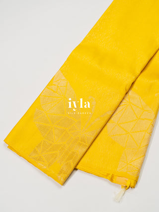 The Butterfly Weave Kanjeevaram in Tuscany Yellow