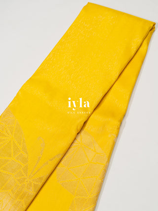 The Butterfly Weave Kanjeevaram in Tuscany Yellow