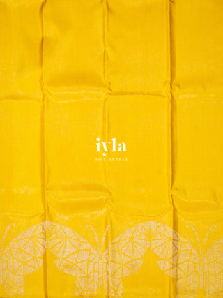 The Butterfly Weave Kanjeevaram in Tuscany Yellow