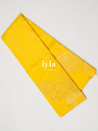 The Butterfly Weave Kanjeevaram in Tuscany Yellow
