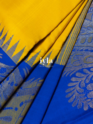 The Butterfly Damask Kanjeevaram in Pure Gold Zari