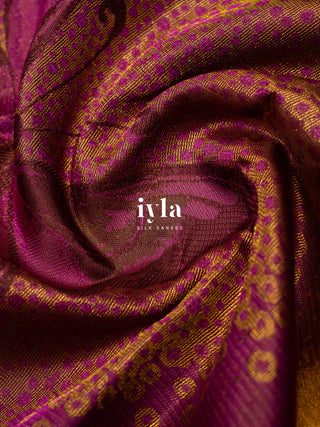 The Butterfly Pop Kanjeevaram in Purple