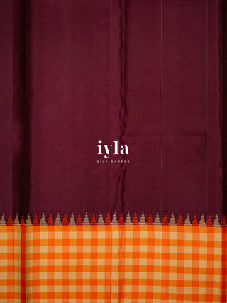The Hibiscus Bloom Kanjeevaram in Coffee Brown