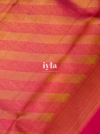 The Ikkat Floral Weave Kanjeevaram in Deep Walnut Brown