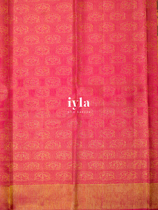 The Ikkat Floral Weave Kanjeevaram in Deep Walnut Brown