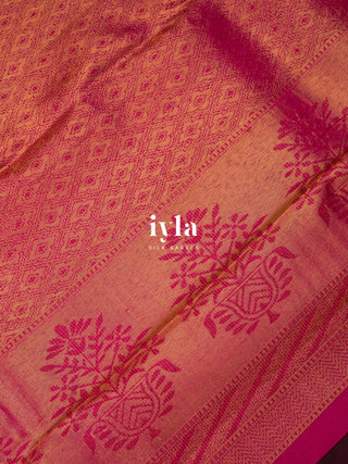 The Carnation Bloom Kanjeevaram in Cocoa Brown