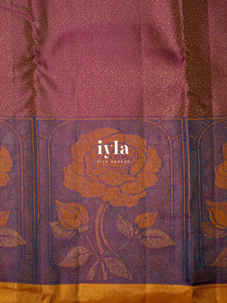 The Vintage Rose Lantern Kanjeevaram in Mulberry Pink 🌹