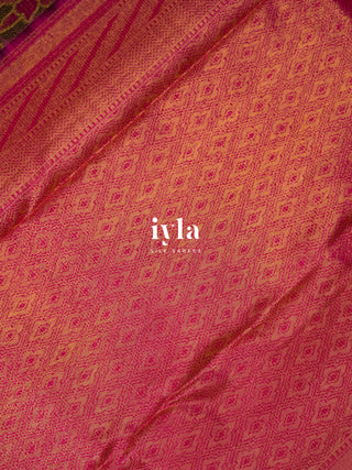 The Carnation Bloom Kanjeevaram in Cocoa Brown